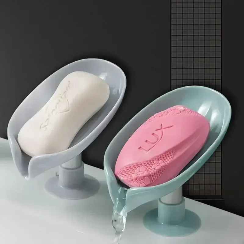 Eco Sponge - 잎 모양 비누 받침대, 흡착식 비누통,