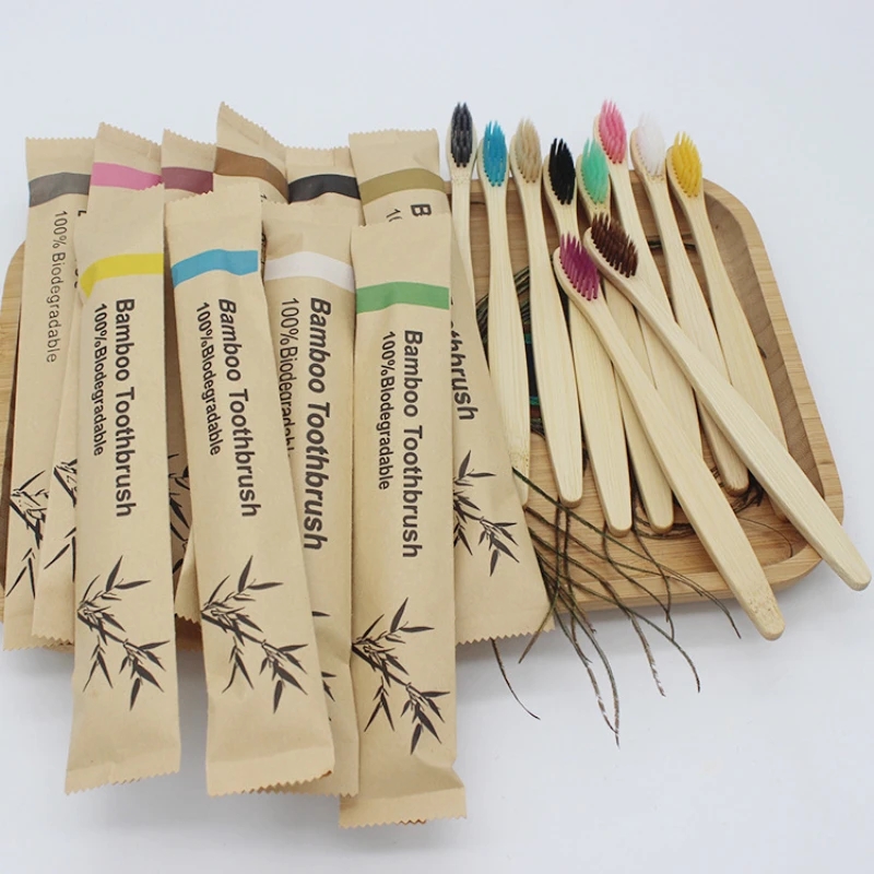 Bamboo Toothbrush - 대나무 칫솔 100Pcs 친환경 Resuable 칫솔