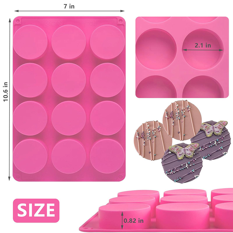 둥근 실리콘 몰드 12구 원통형 초콜릿 코팅 쿠키 몰드 - Eco Soap 리뷰 및 가격