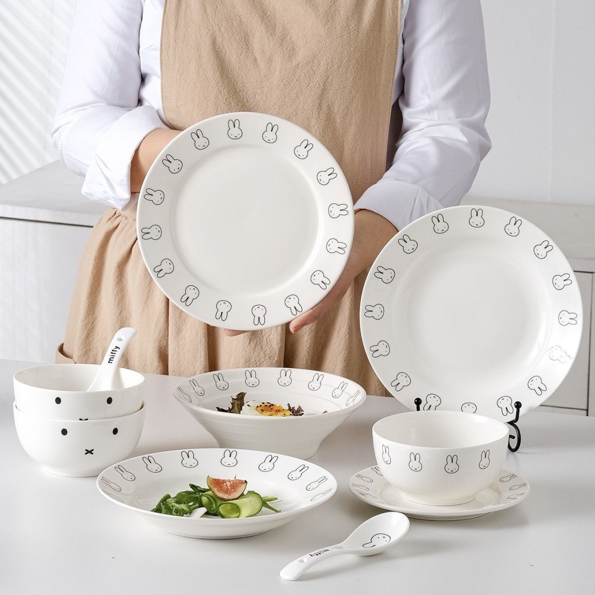 애니메이션 귀여운 미피 심플 세라믹 식기 대나무 모양  - Bamboo Cutlery 리뷰 및 가격