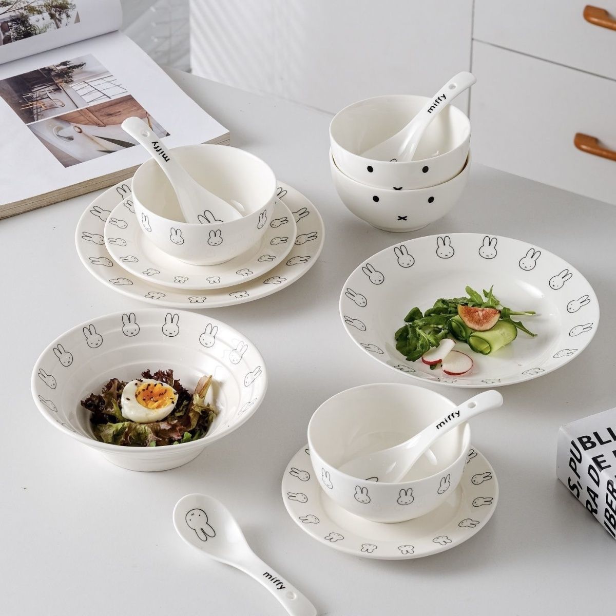 애니메이션 귀여운 미피 심플 세라믹 식기 대나무 모양  - Bamboo Cutlery 리뷰 및 가격