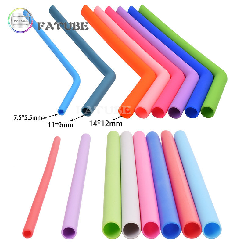 10개입 팻튜브 실리콘 빨대 곡선형 빨대 직선형 14  - Reusable Straw 리뷰 및 가격