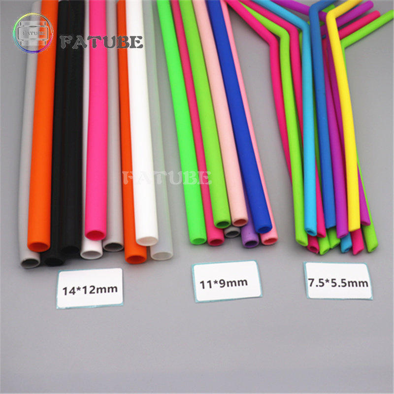 10개입 팻튜브 실리콘 빨대 곡선형 빨대 직선형 14  - Reusable Straw 리뷰 및 가격