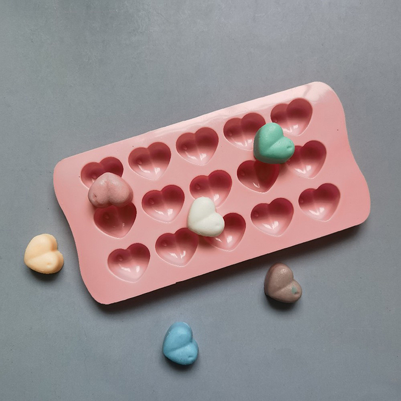 새로운 15구 하트 모양 실리콘 초콜릿 몰드 발렌타인  - Eco Soap 리뷰 및 가격
