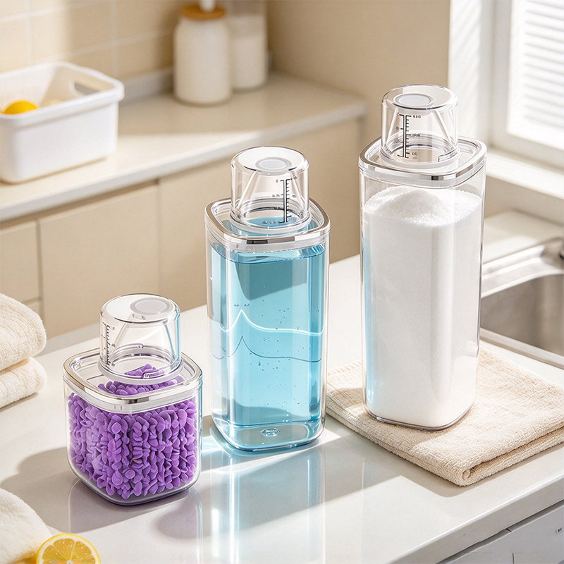 세탁 세제 보관 용기, 계량컵 포함, 밀폐형 재사용 가 - Reusable Bottle 리뷰 및 가격