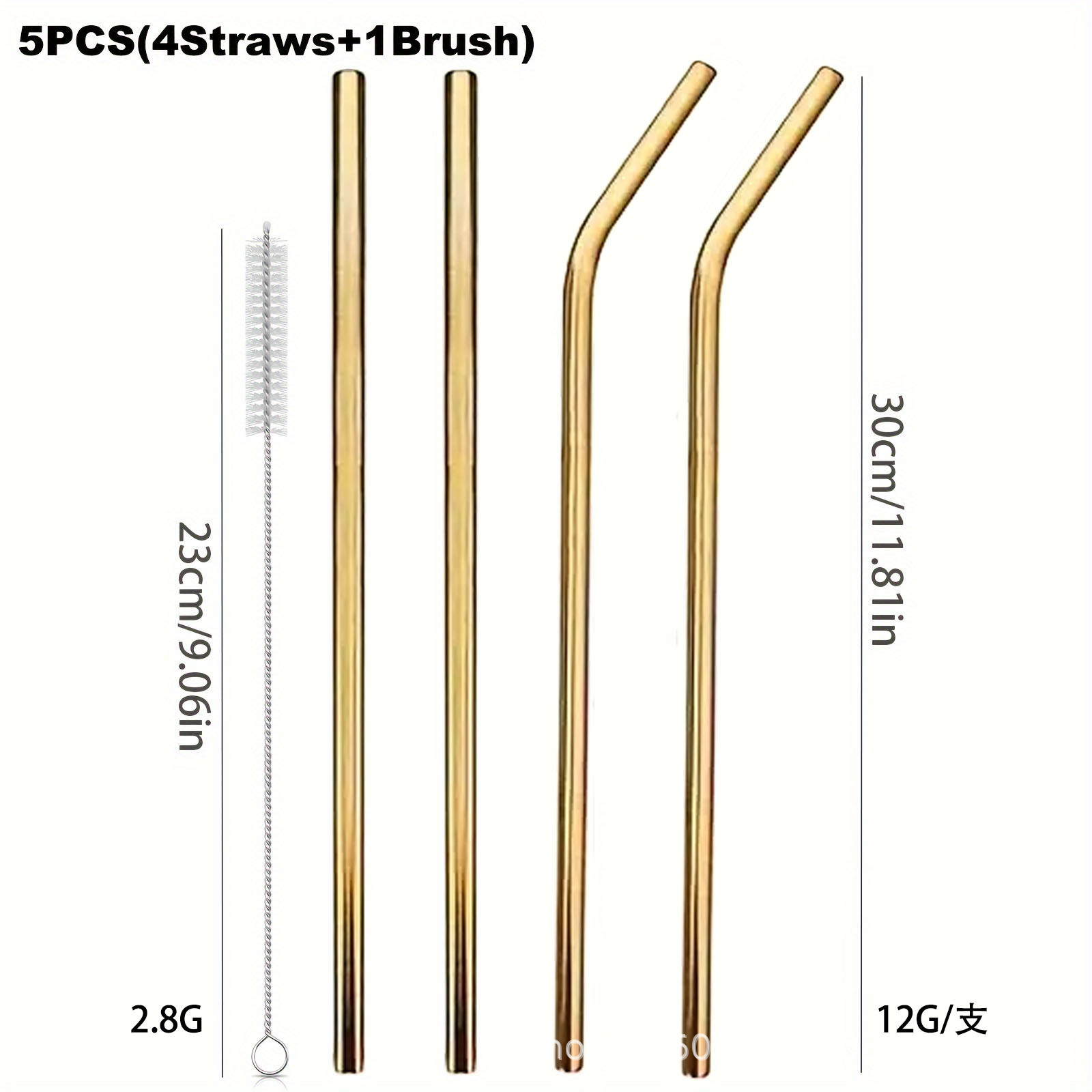 30cm 빨대 재사용 가능한 스테인레스 빨대 4세트 칵 - Reusable Straw 리뷰 및 가격