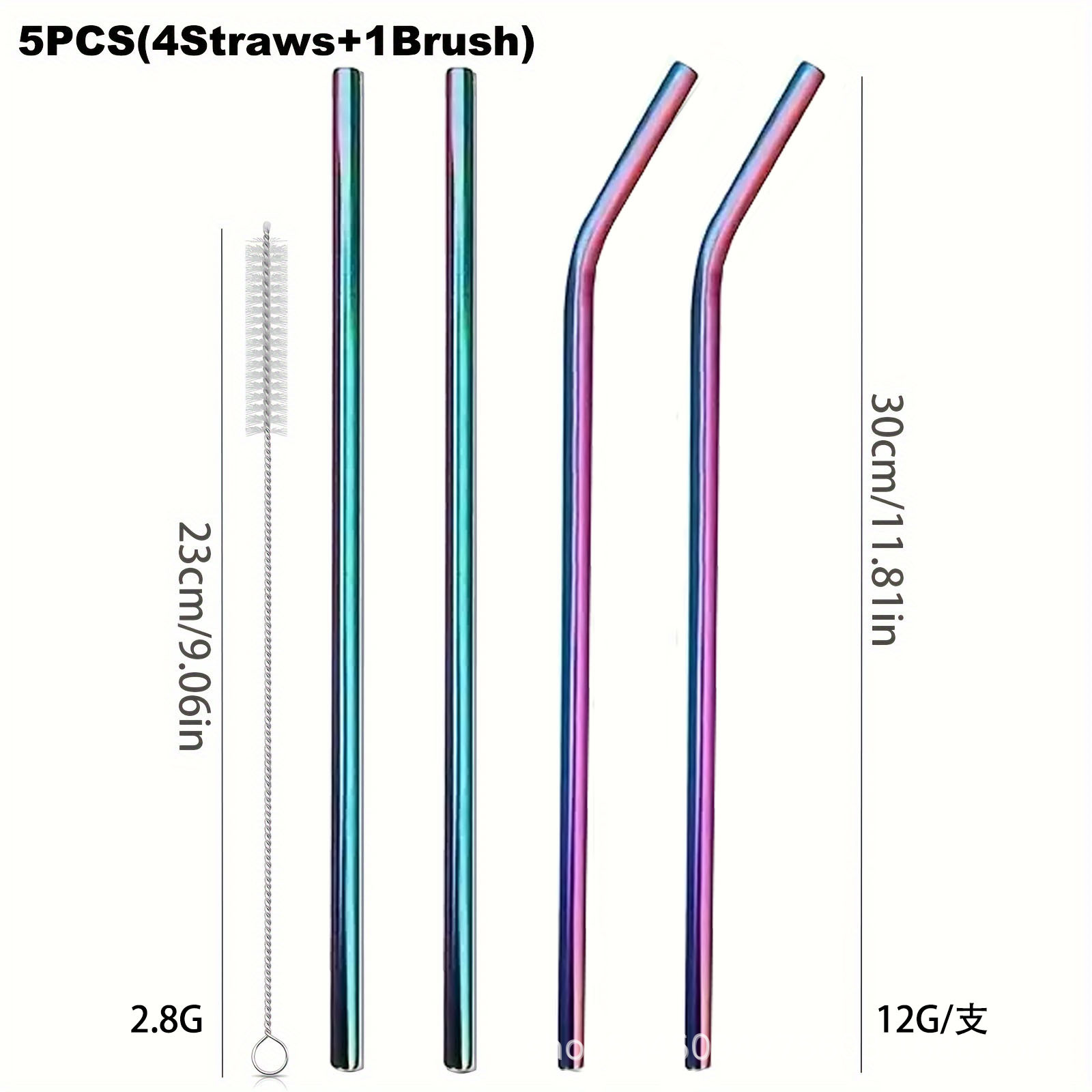 30cm 빨대 재사용 가능한 스테인레스 빨대 4세트 칵 - Reusable Straw 리뷰 및 가격