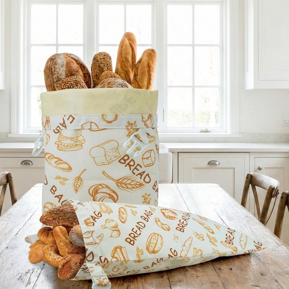 새로운 재사용 가능한 밀랍 빵 보관 가방, 밀랍 코팅  - Reusable Bag 리뷰 및 가격