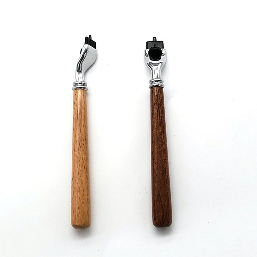 마하 3 면도날용 남성용 목재 긴 핸들 수동 면도기 핸 - Safety Razor Handle 리뷰 및 가격