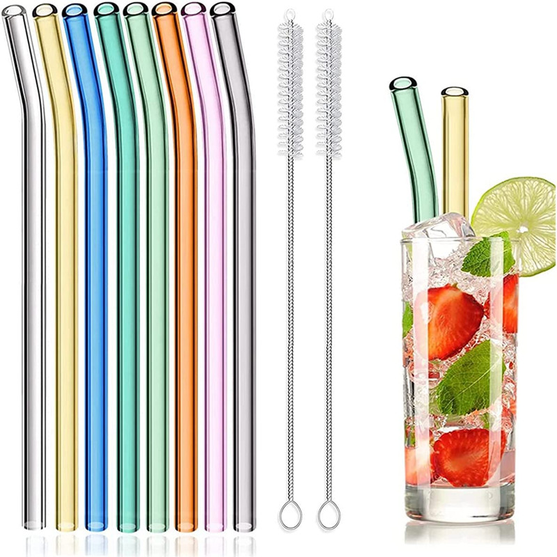재사용 가능한 유리 빨대 스무디 밀크셰이크용 친환경 빨 - Reusable Straw 리뷰 및 가격