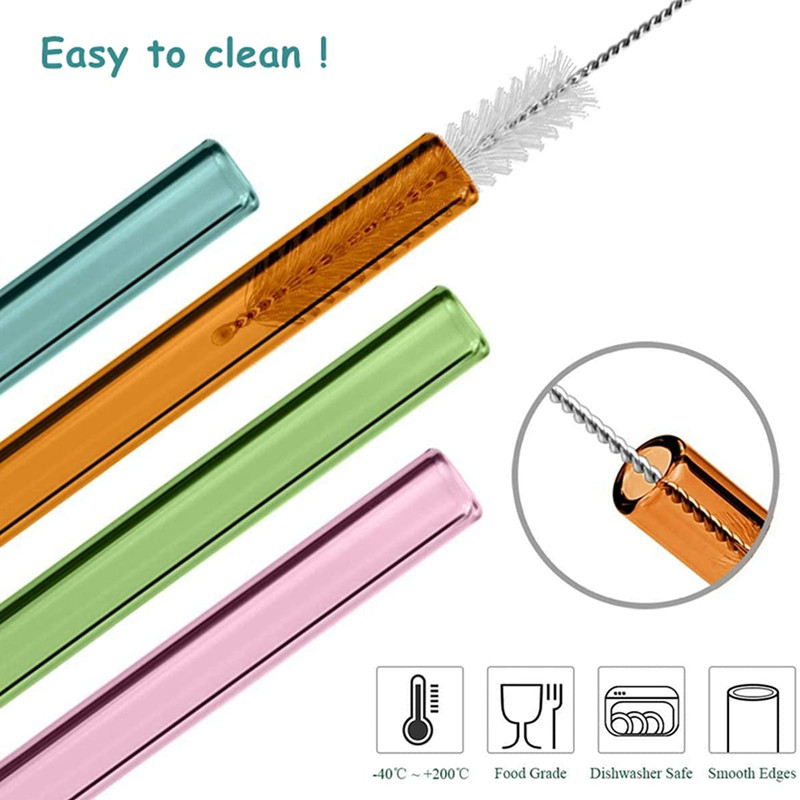 재사용 가능한 유리 빨대 스무디 밀크셰이크용 친환경 빨 - Reusable Straw 리뷰 및 가격